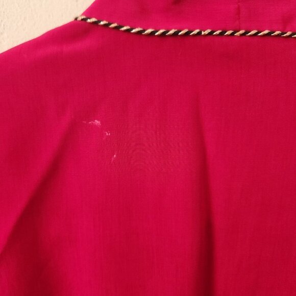 Natori ll Vintage Red Crested Robe Size S - Picture 4 of 7